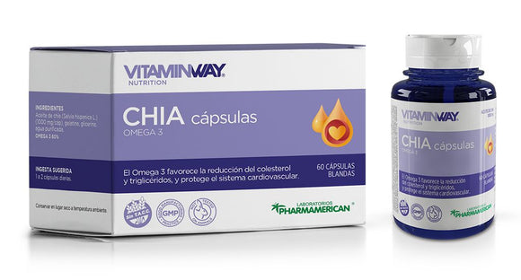 Vitamin Way Chía con Omega 3 60 Cápsulas